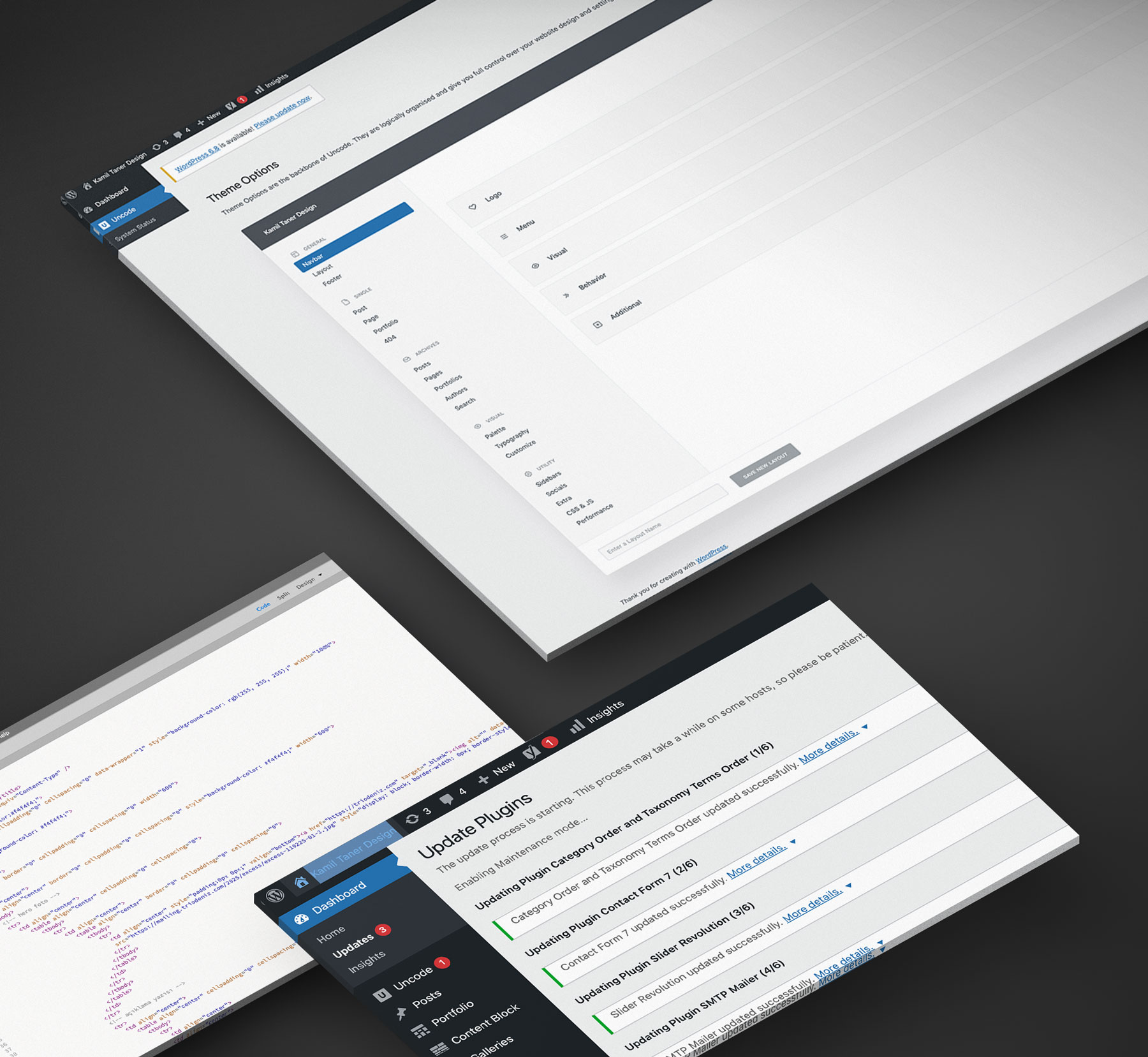Web Tasarım WordPress ve Kodlama Ekranı