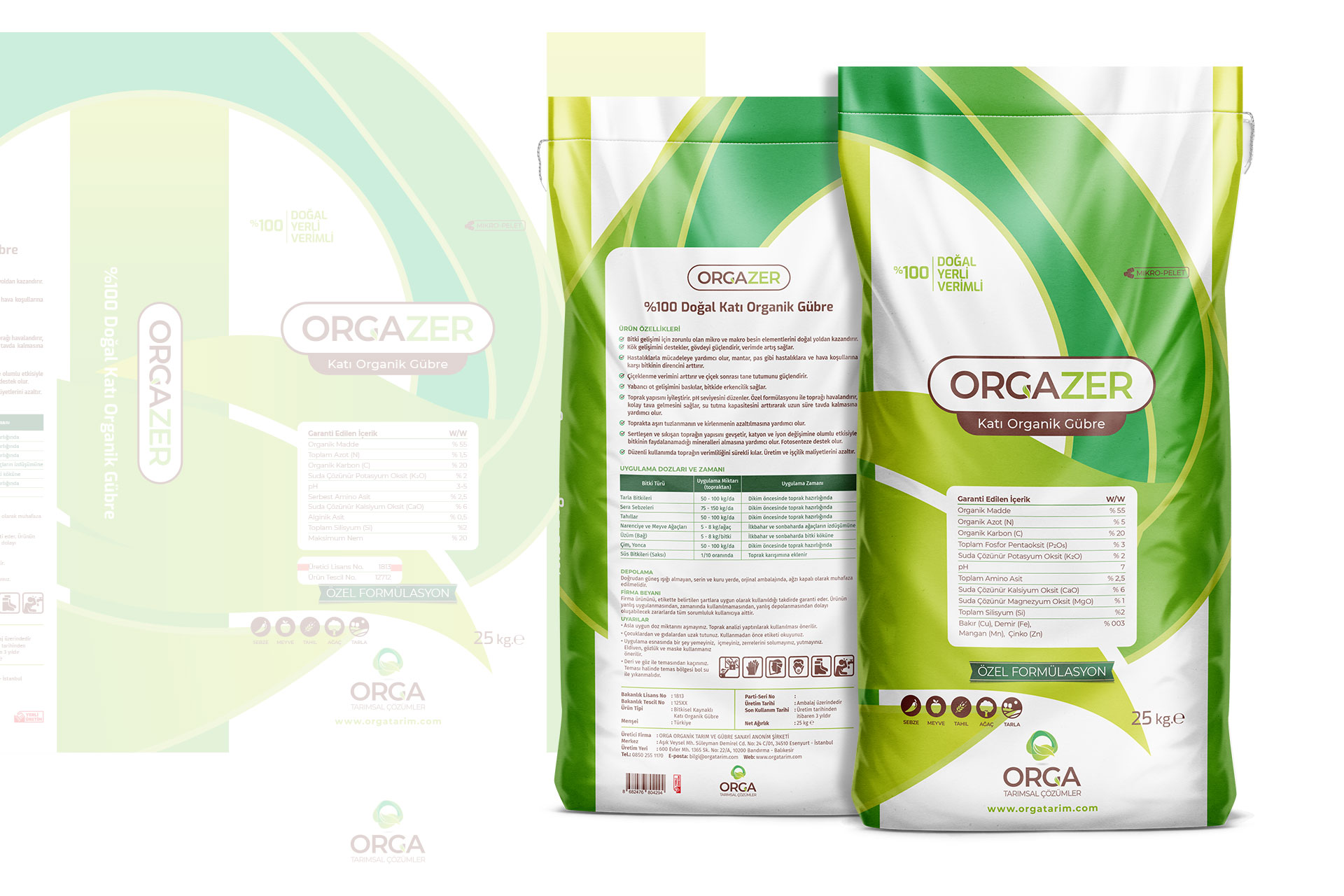 Orga Organik Gübre Torba Tasarımı - Viso