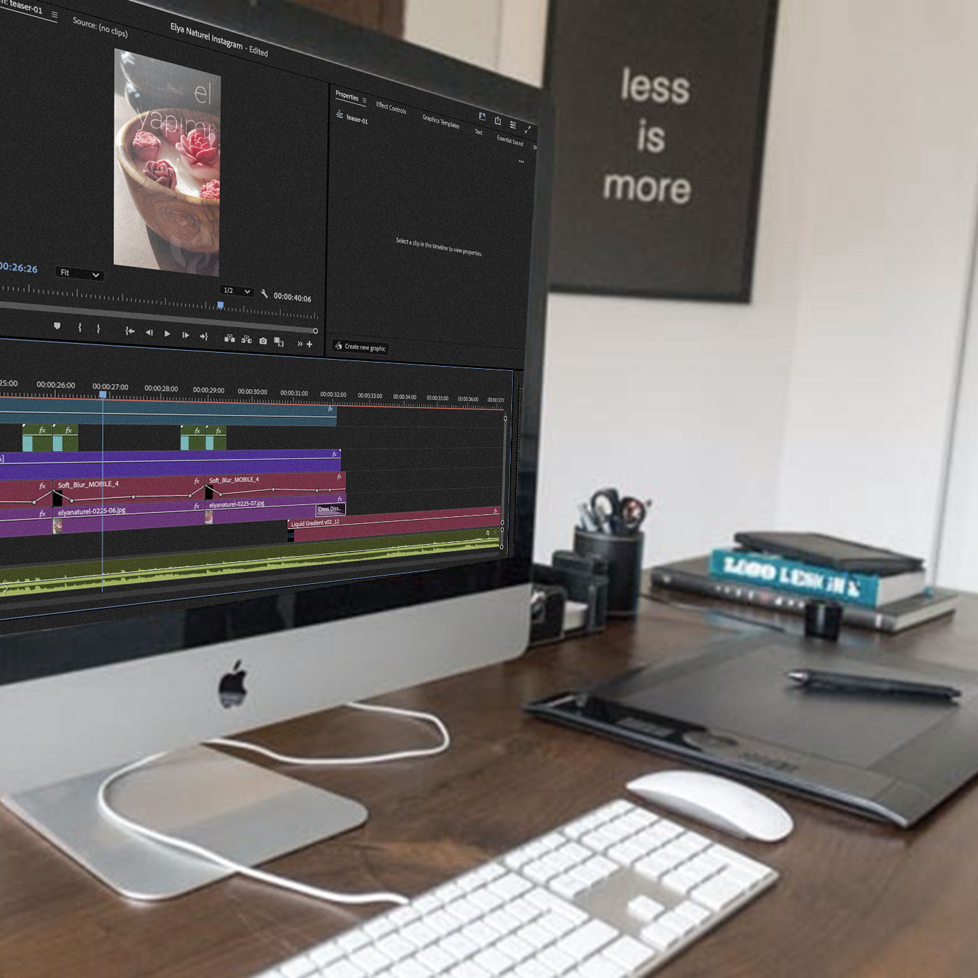 viso kreatif premiere imac ekranı